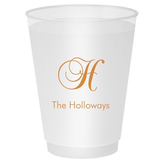 Elegant Initial Shatterproof Cups